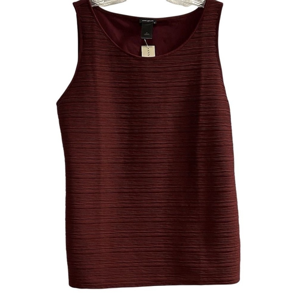 Ann Taylor Women's‎ Burgundy Red Ribbed Sleeveless Tank Top Size M